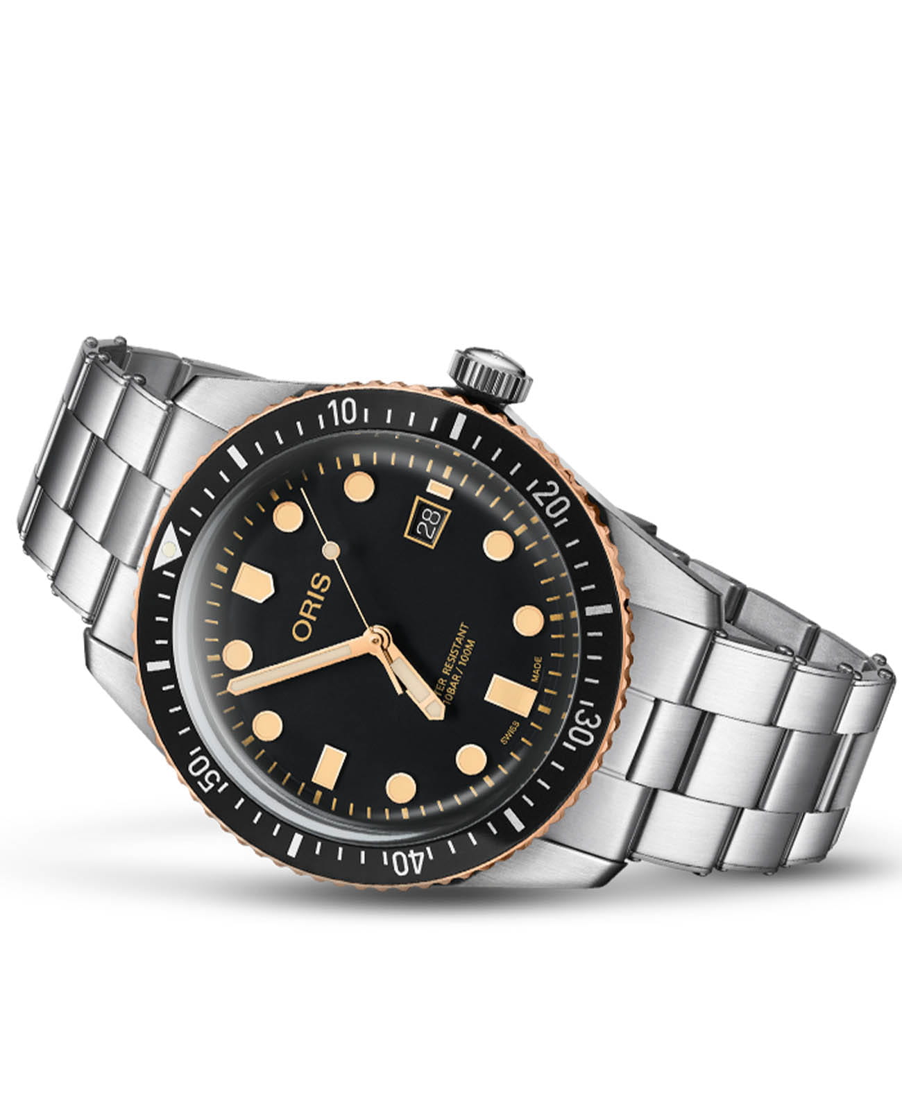 Oris Oris Divers Sixty‑Five 01 733 7720 4354-07 8 21 18 , наручные мужские часы фото под углом